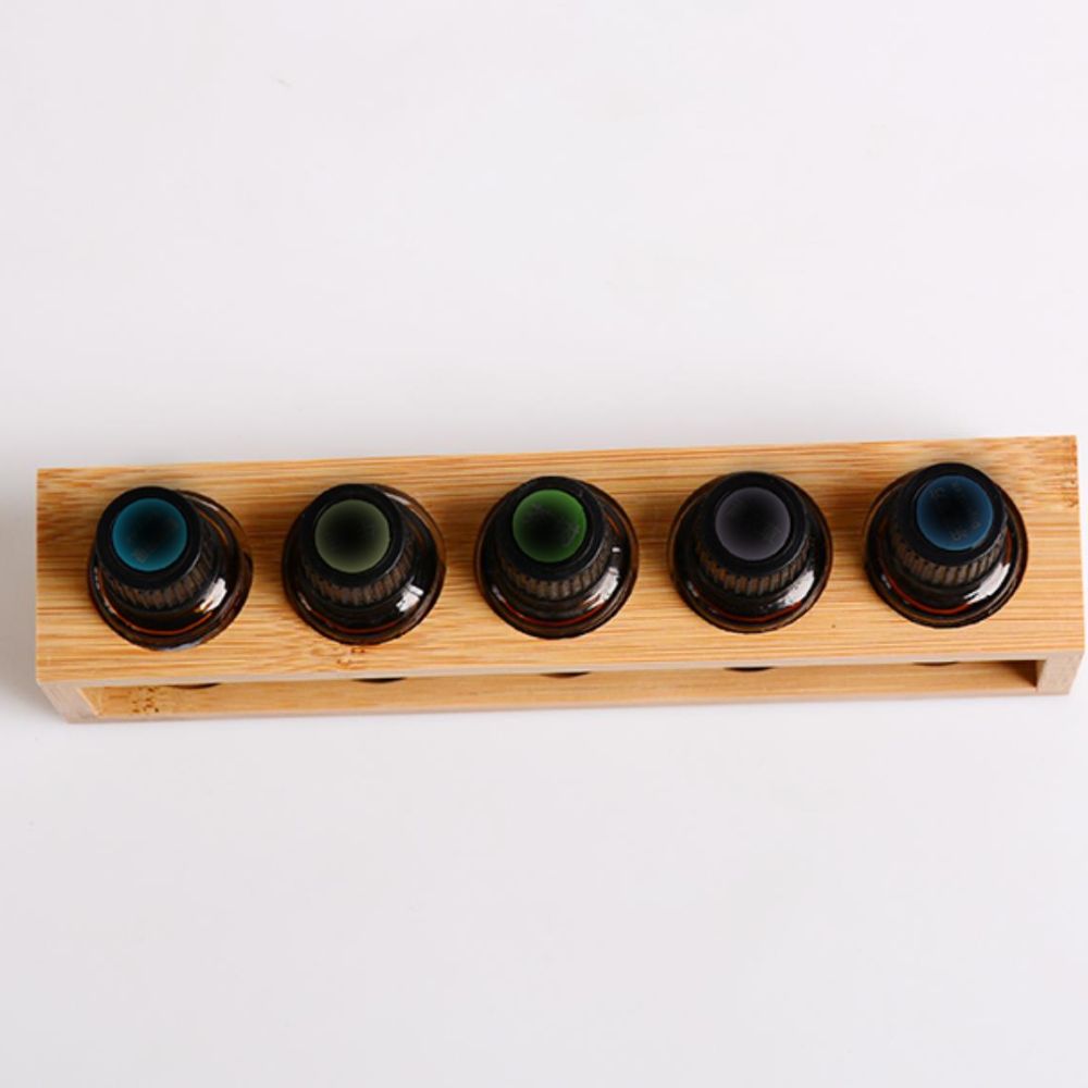 Essential oil rack 5 bottles | Handmade Bamboo