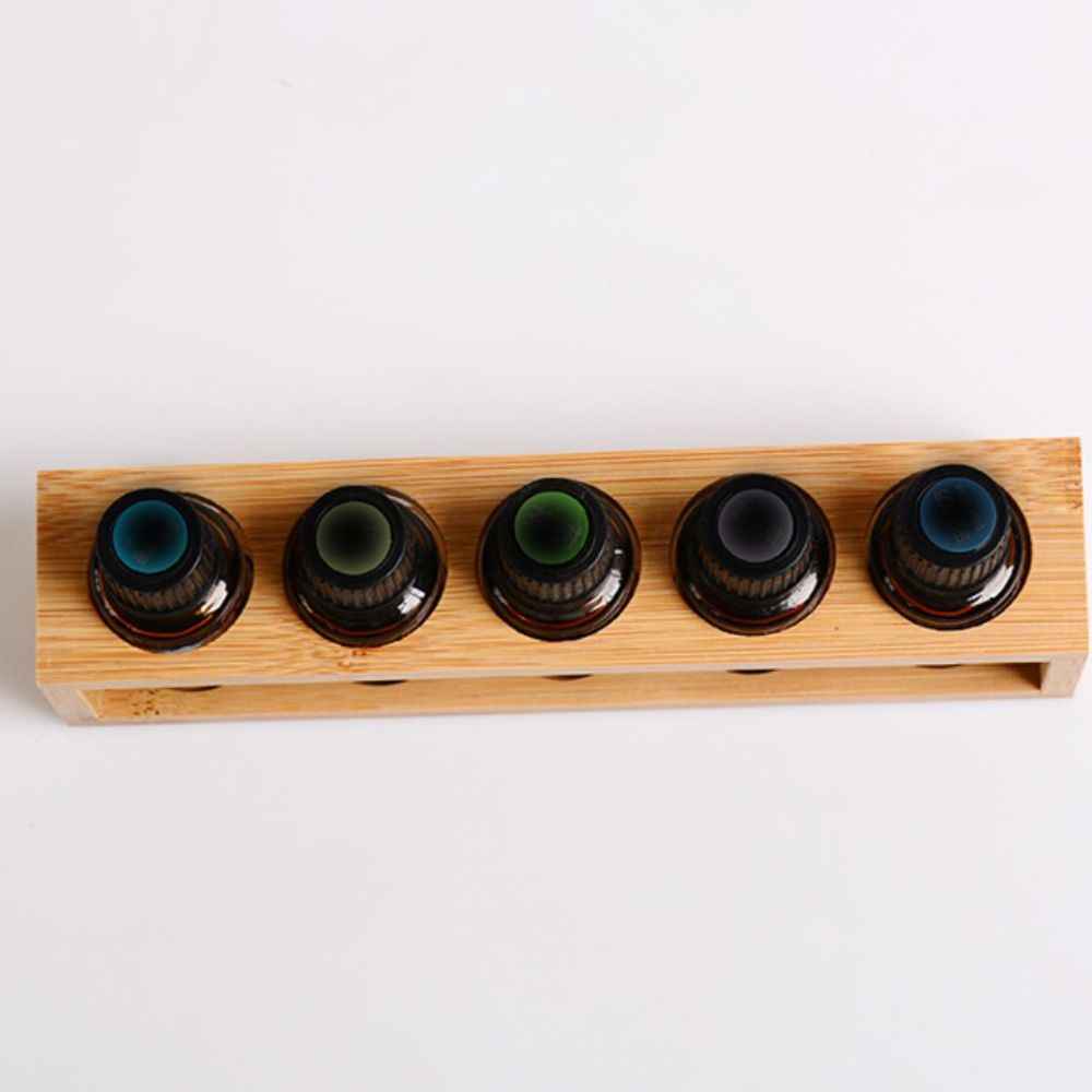 Essential oil rack 5 bottles | Handmade Bamboo