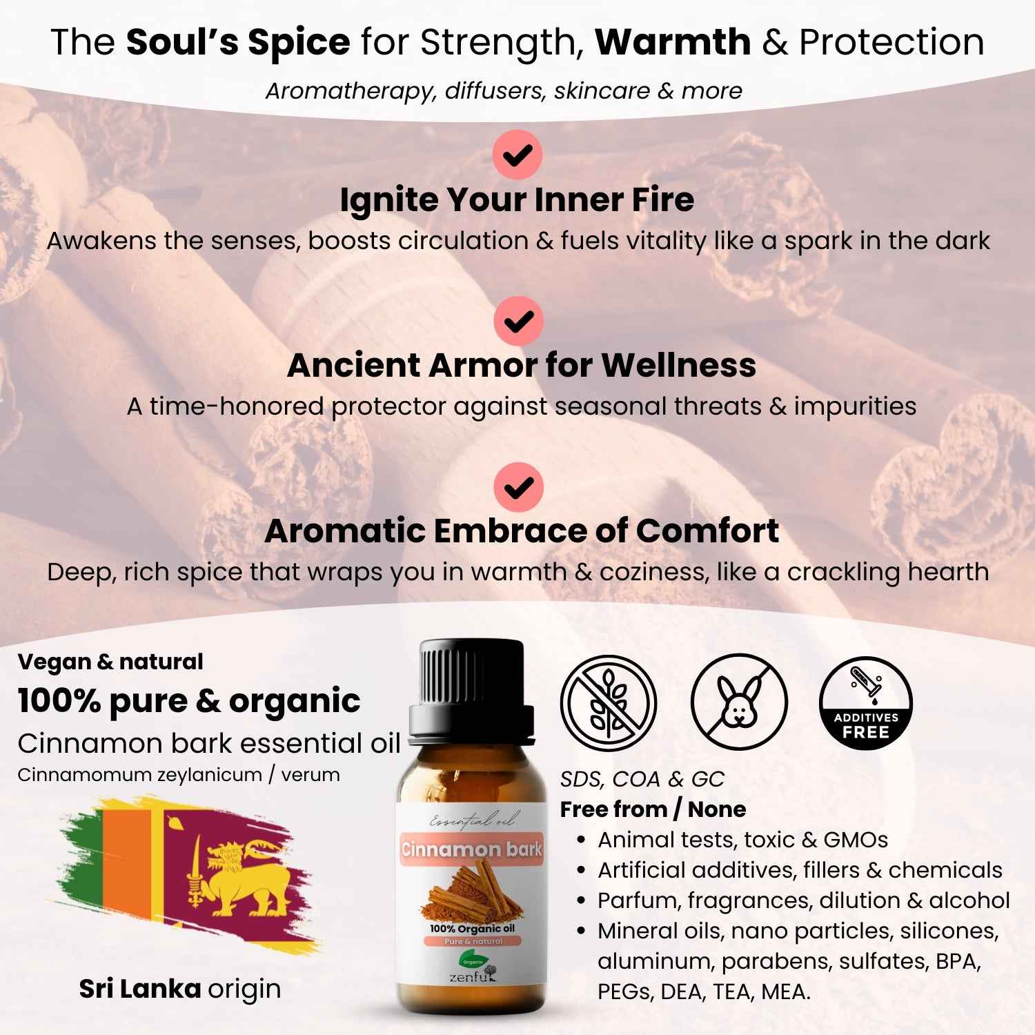 Cinnamon (bark) essential oil organic