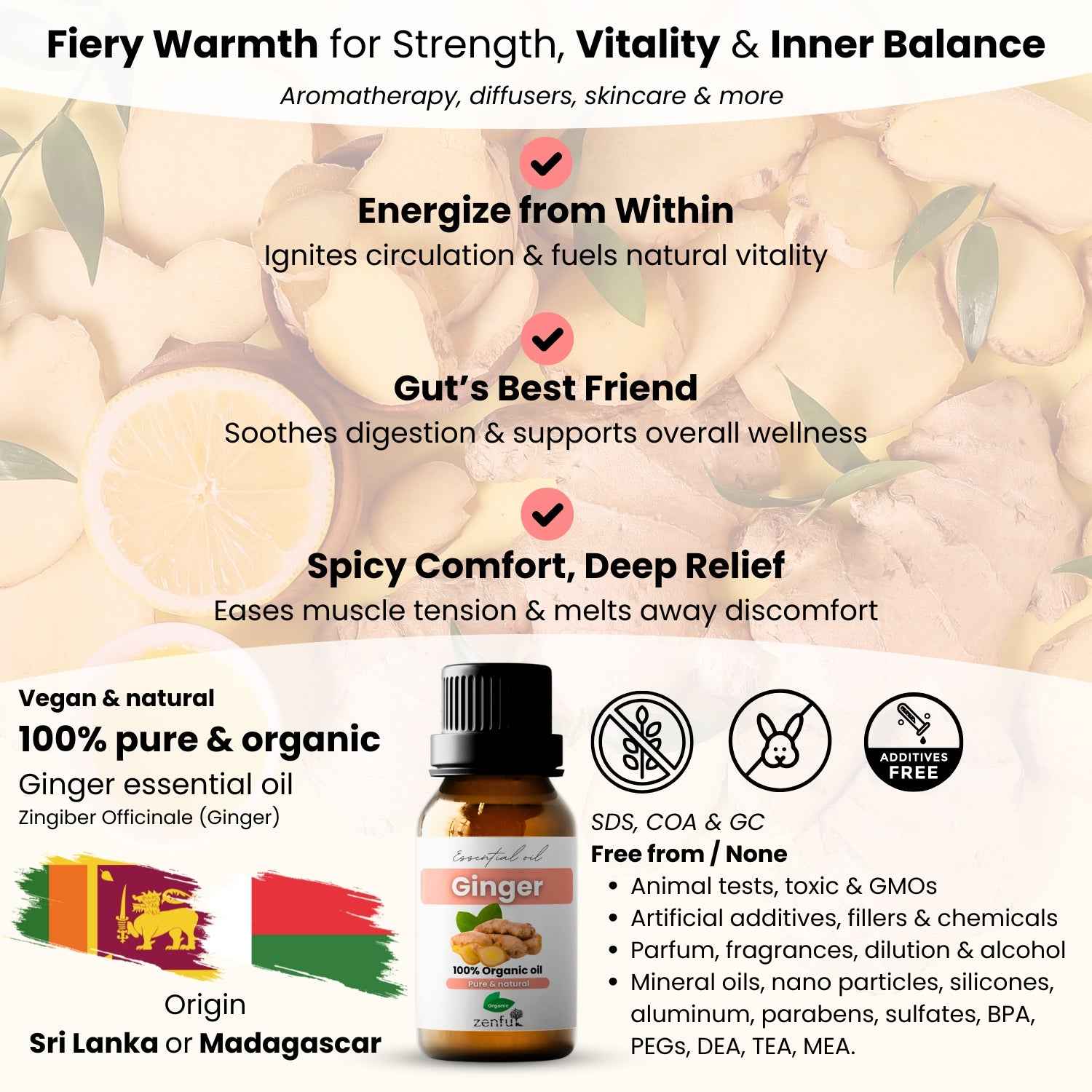 Ginger (root) essential oil organic