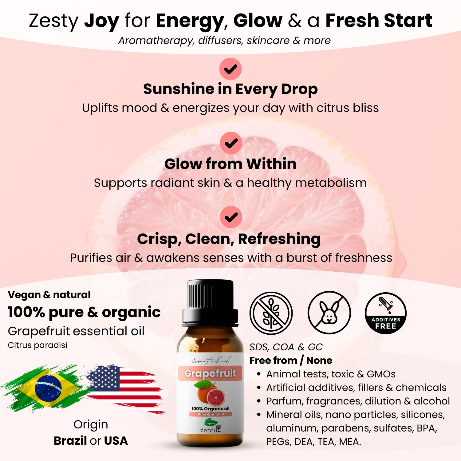 Grapefruit etherische olie biologisch