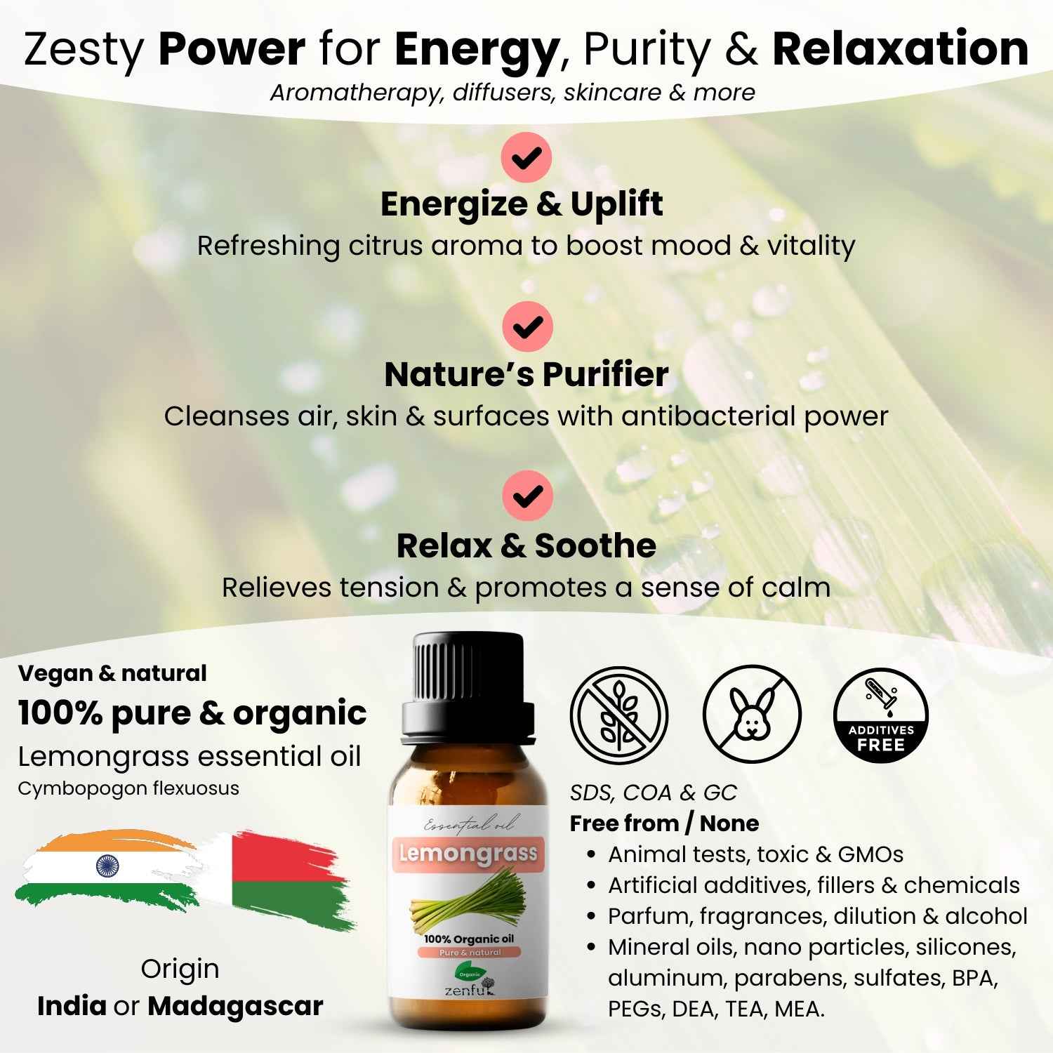 Lemongrass essential oil organic
