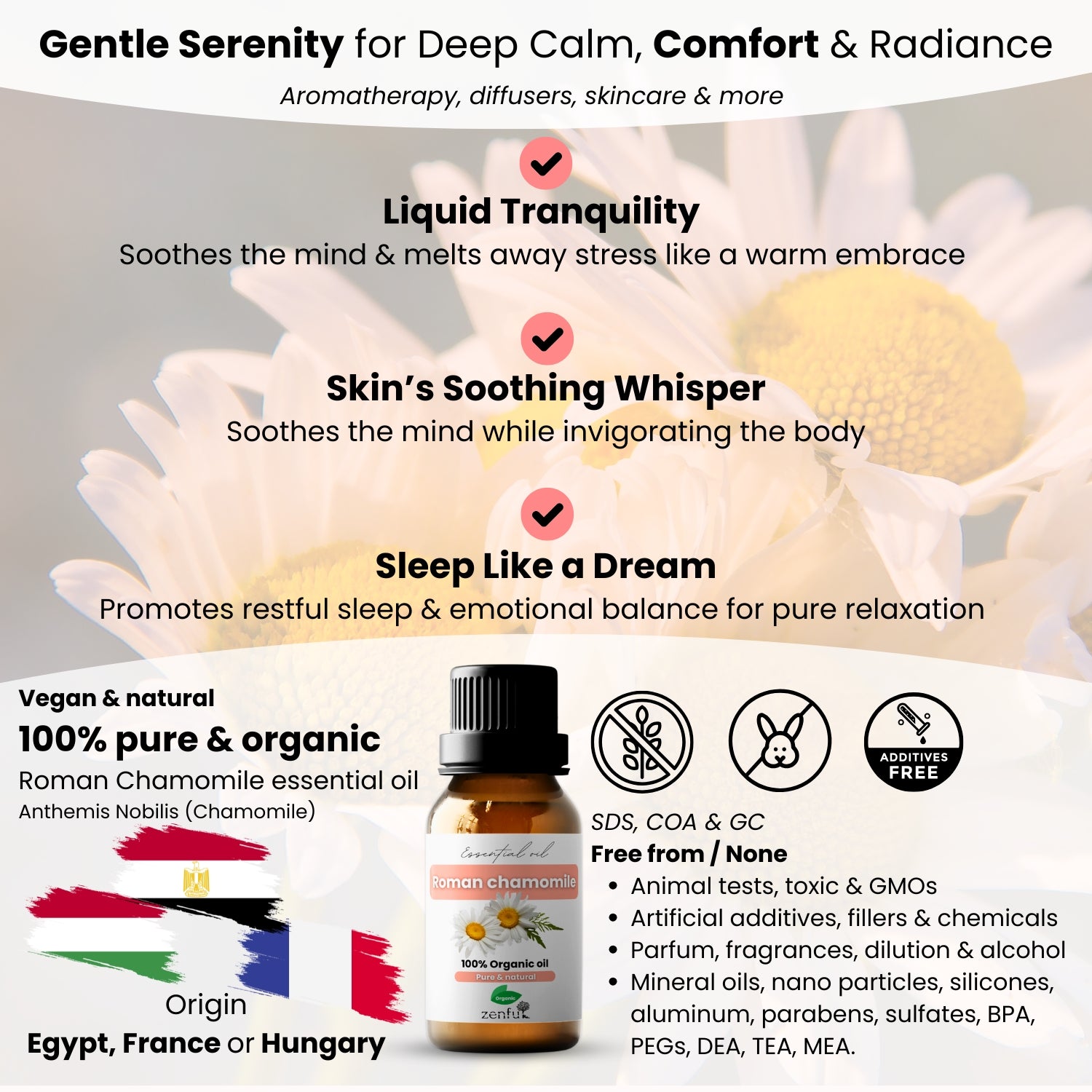 Roman chamomile essential oil organic