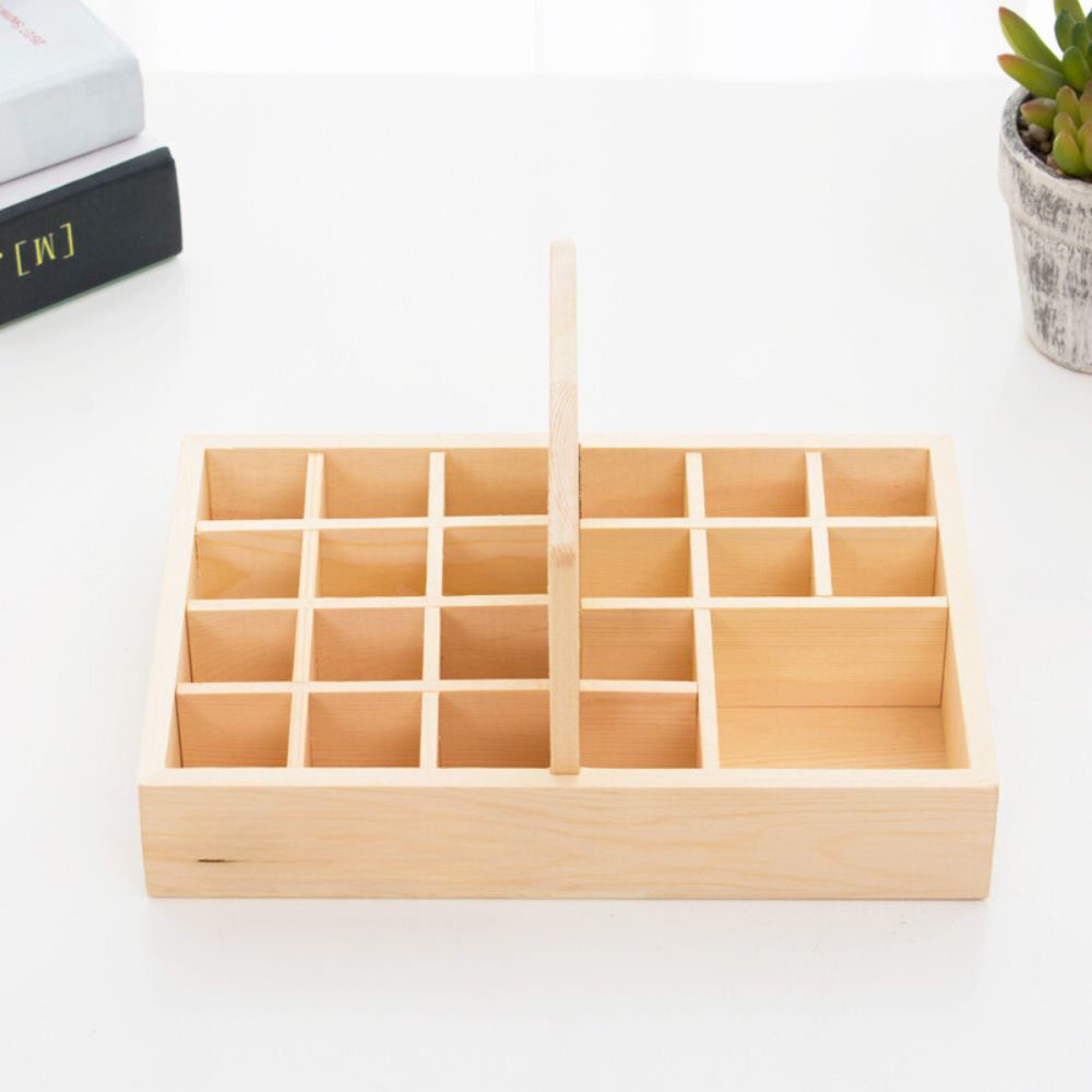 Aromatherapy oil box for storage made of wood