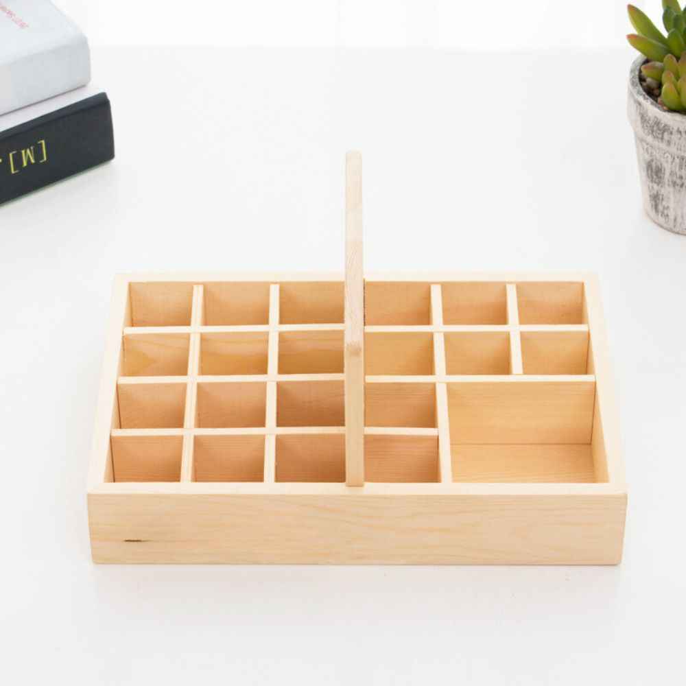Aromatherapy oil box for storage made of wood