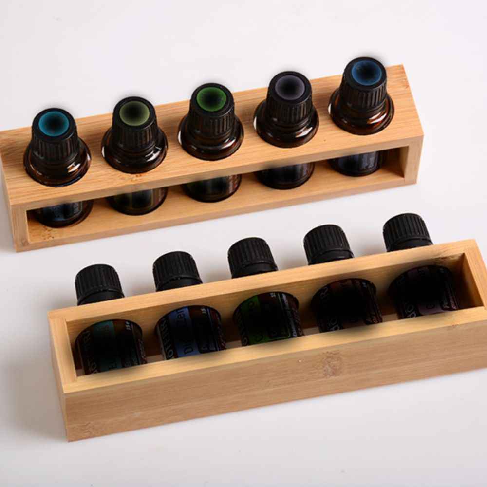 Essential oil rack 5 bottles | Handmade Bamboo
