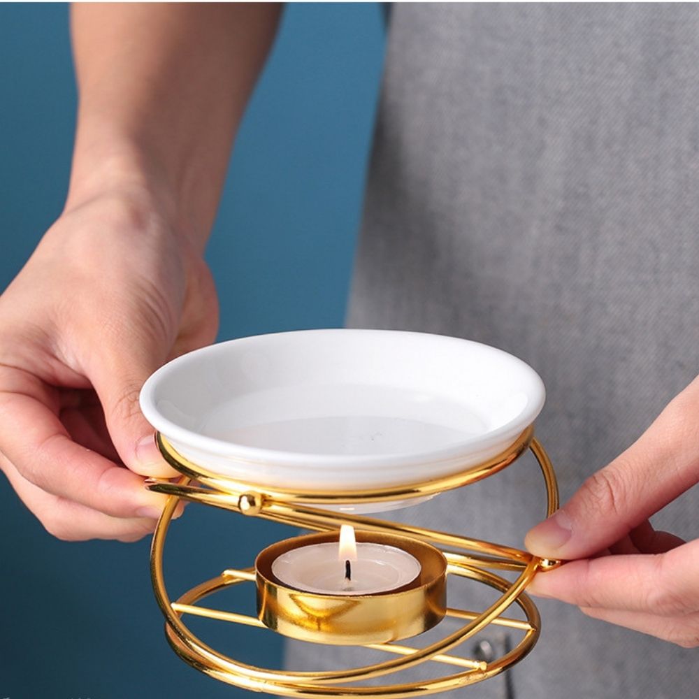 Burner essential oil | Atmosphere gold iron