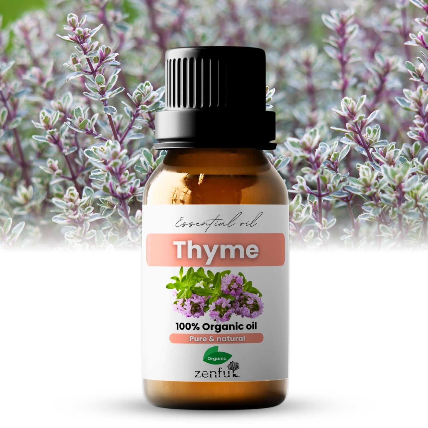 Biologische etherische olie van tijm