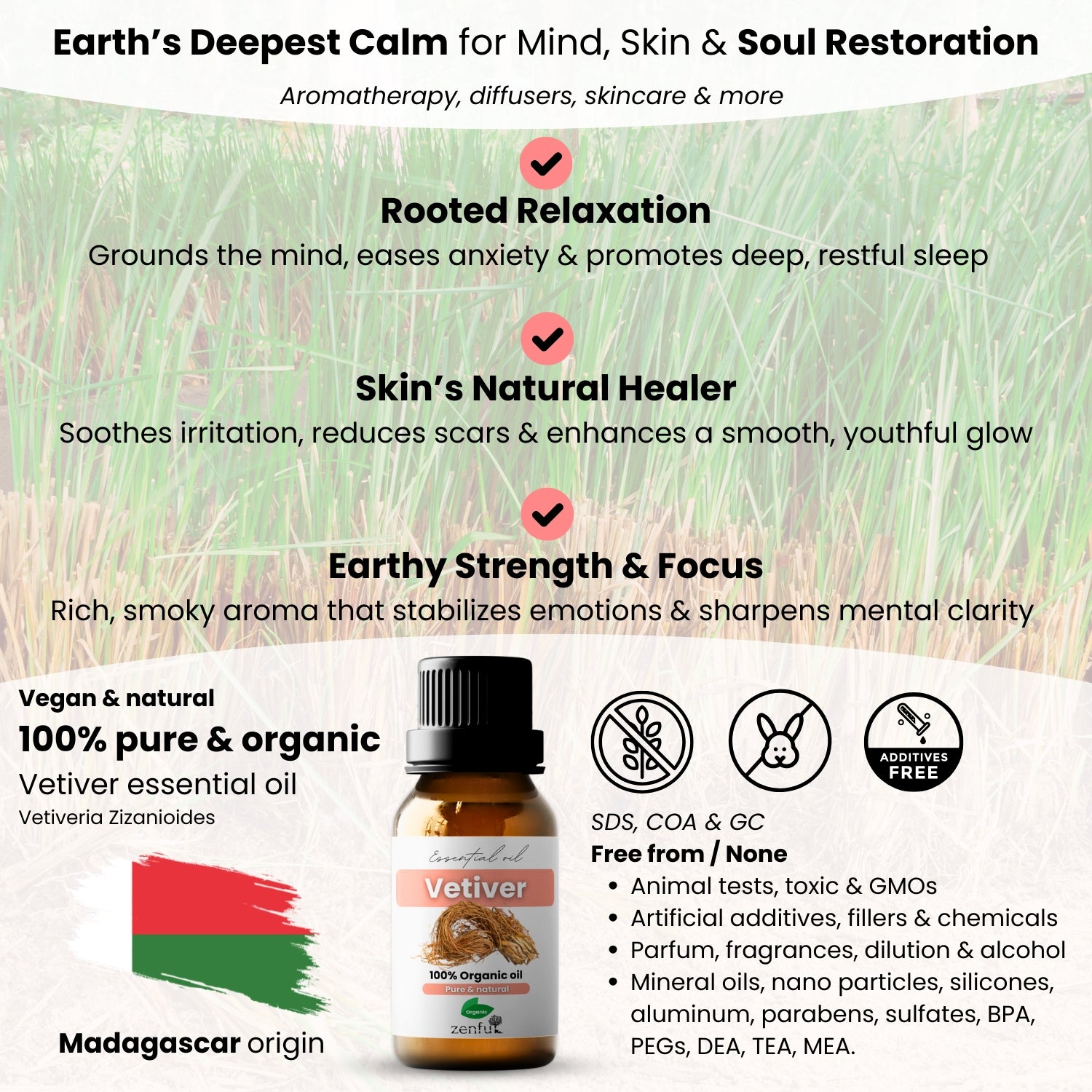 Vetiver essential oil organic