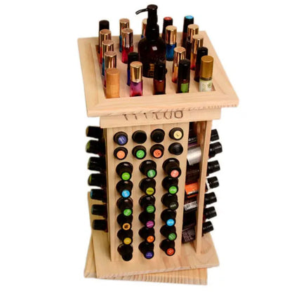 Large aromatherapy essential oil storage unit – rotatable – 125 holes