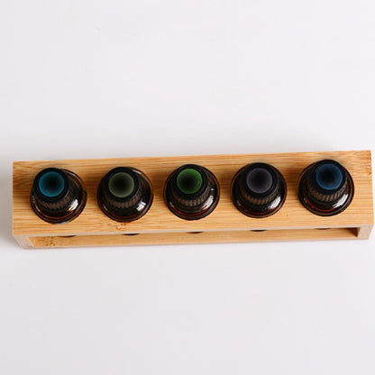 Essential oil rack 5 bottles | Handmade Bamboo