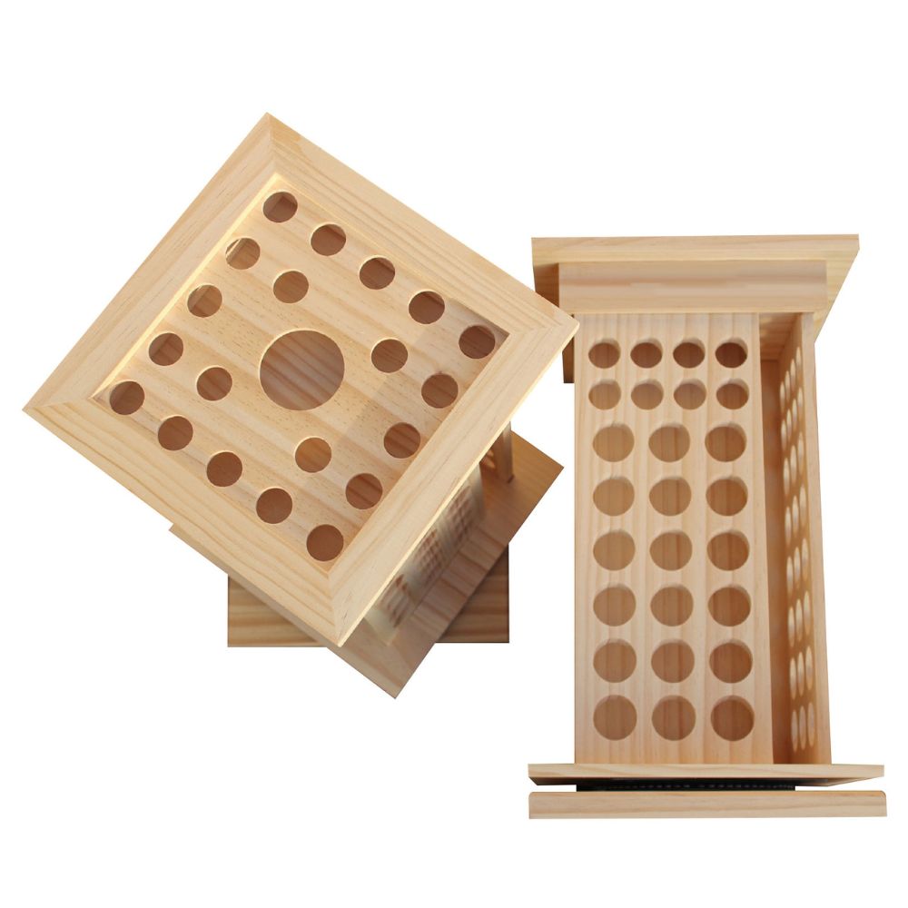 Large aromatherapy essential oil storage unit – rotatable – 125 holes