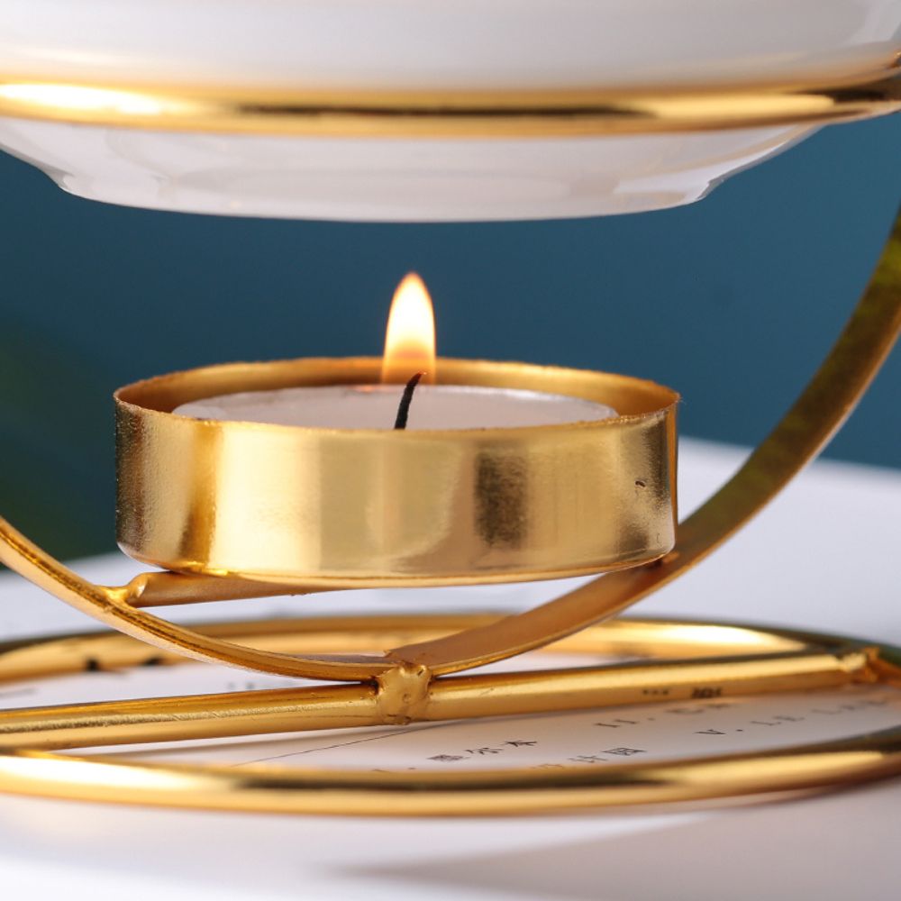Gold wax & oil burner | Halo