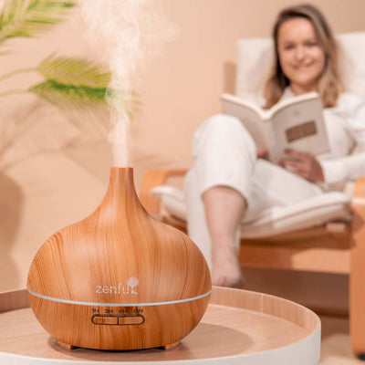 Dauwdruppel aroma diffuser licht hout