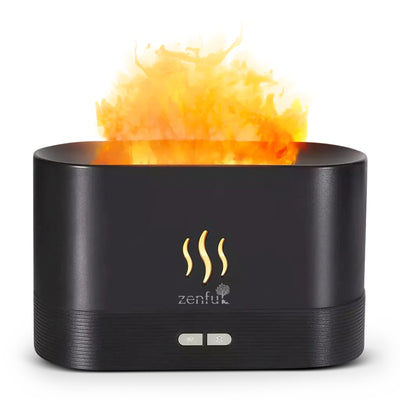 Vlam aroma diffuser &amp; luchtbevochtiger | Zwart