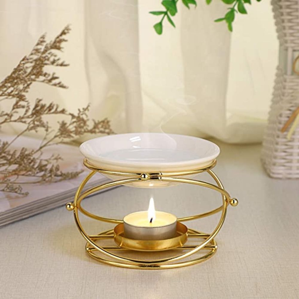 Burner essential oil | Atmosphere gold iron