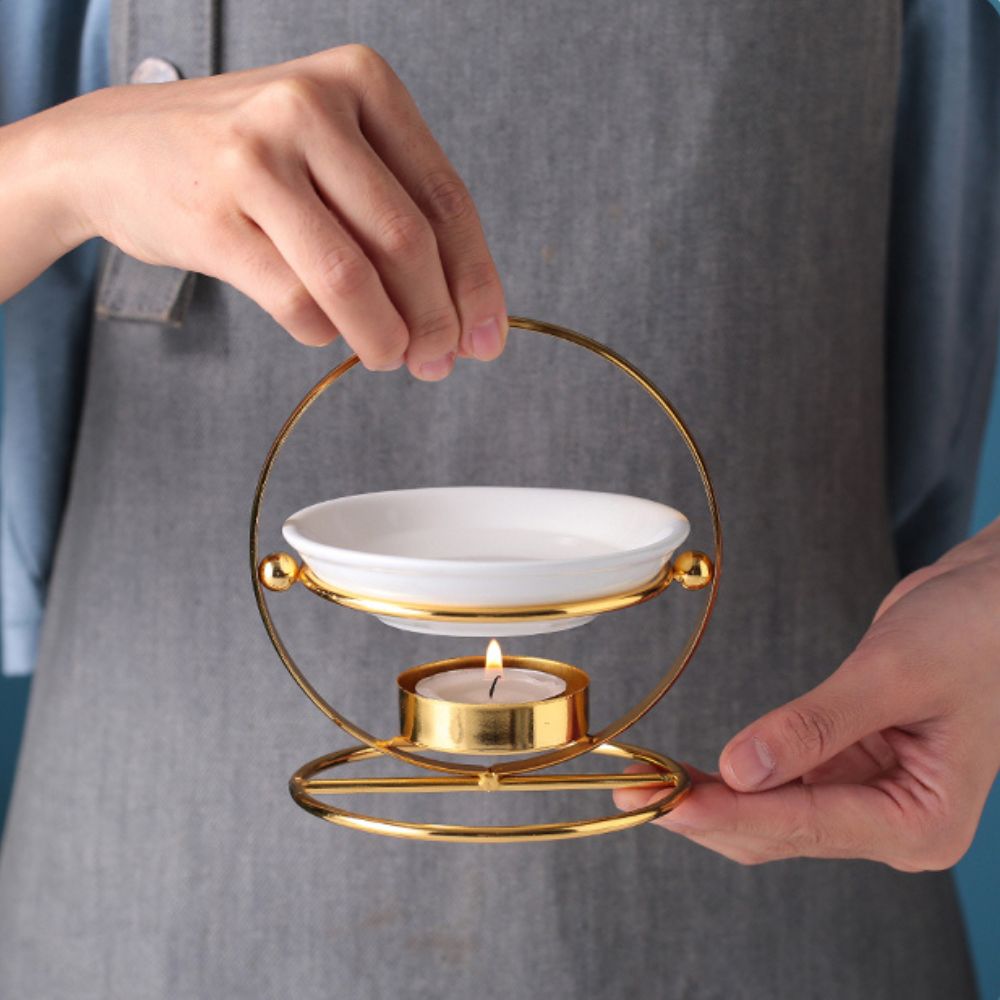 Gold wax & oil burner | Halo