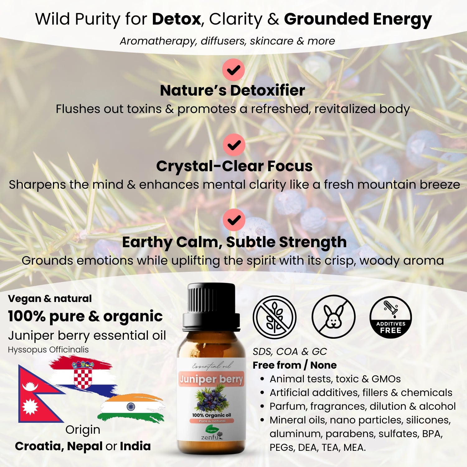 Juniper berry essential oil organic