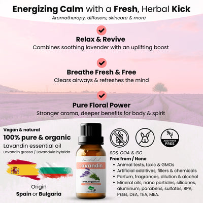 Lavendel (Lavandin) etherische olie biologisch 